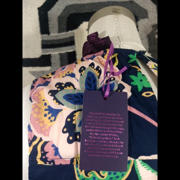 NWT J.Crew Sleeveless tank in Liberty® symphony fl - Picture 4 of 6